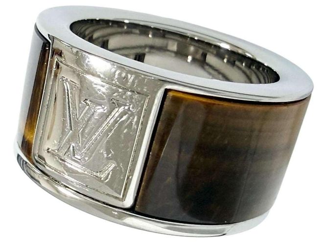 Anello Larghezza Uomo Louis Vuitton in Occhio di Tigre - vista 5