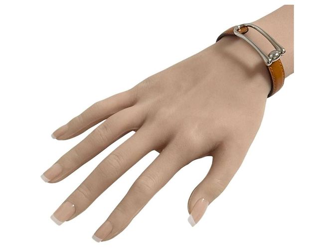 Herren Leder Charm Armband von Hermès Braun - Ansicht 10