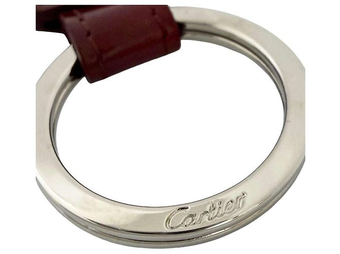 Portachiavi in pelle e metallo Double C di Cartier - vista 7