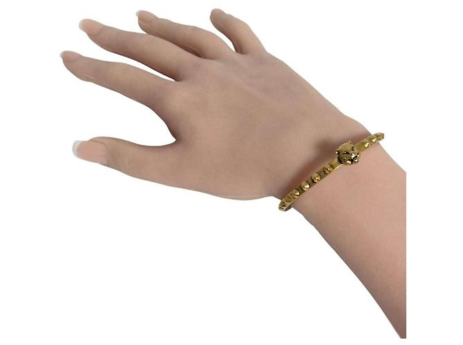 Bracciale Testa di Gatto Gucci D'oro - vista 10