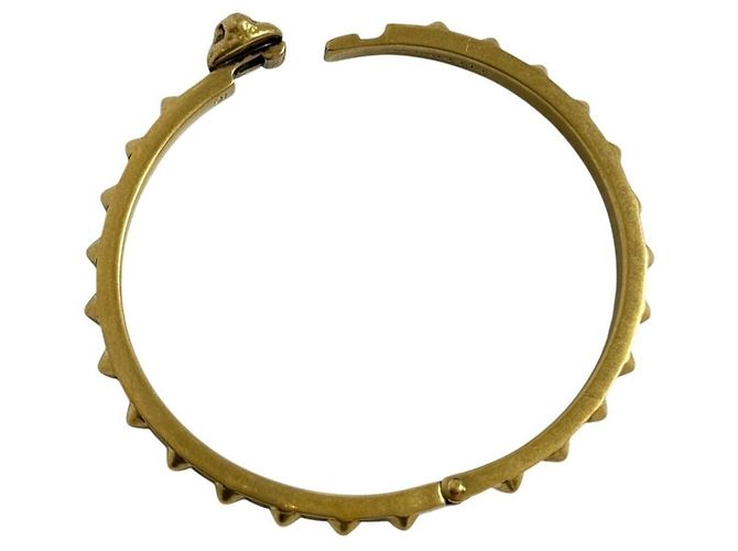 Bracciale Testa di Gatto Gucci D'oro - vista 5