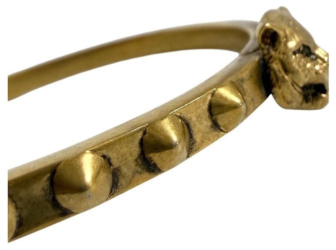 Bracciale Testa di Gatto Gucci D'oro - vista 6