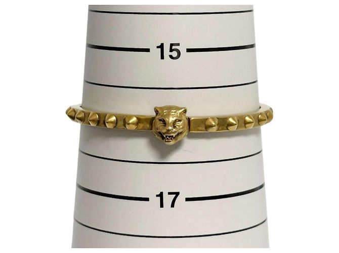 Bracciale Testa di Gatto Gucci D'oro - vista 9