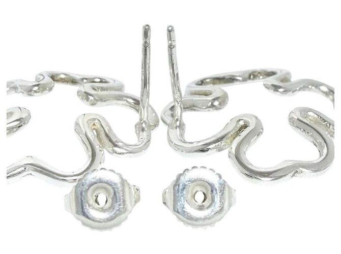 Orecchini a forma di quadrifoglio in argento Chanel - vista 4