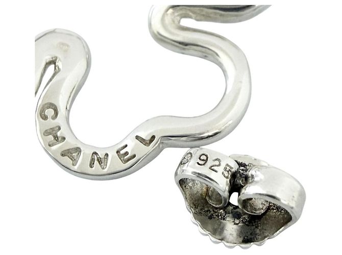 Orecchini a forma di quadrifoglio in argento Chanel - vista 7