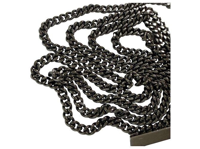 Collana in placca reversibile da uomo Christian Dior Metallico - vista 4
