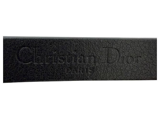 Doppelter Leder-Choker-Halsreif für Damen von Christian Dior Schwarz - Ansicht 7
