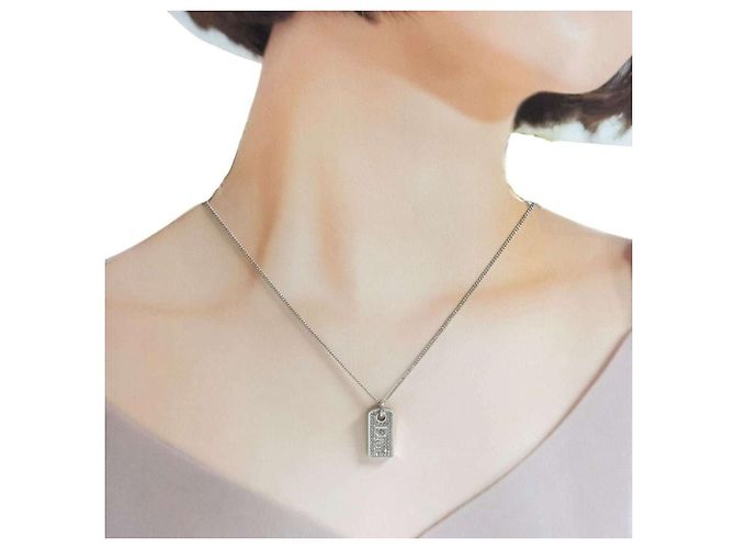 Colar Pendente Placa Feminino Christian Dior - vista 10