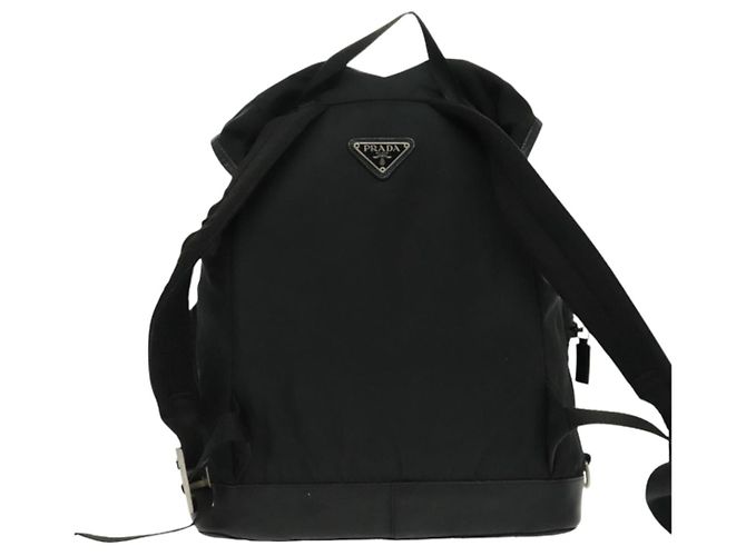 Prada Double Front Pocket Tessuto Medium Preto - vista 2