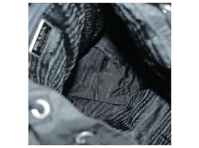 Prada Double Front Pocket Tessuto Medium Preto - vista 5