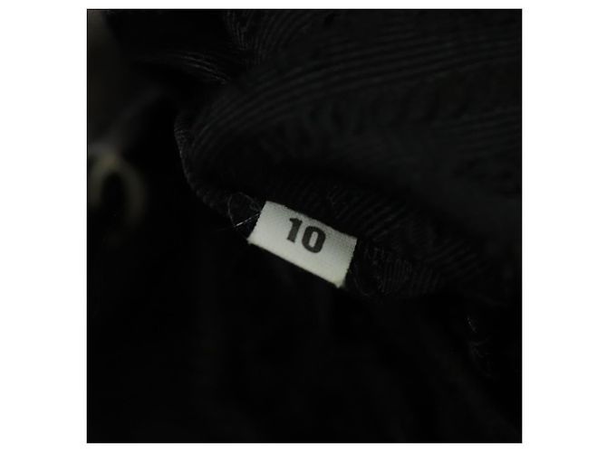 Prada Double Front Pocket Tessuto Medium Preto - vista 6