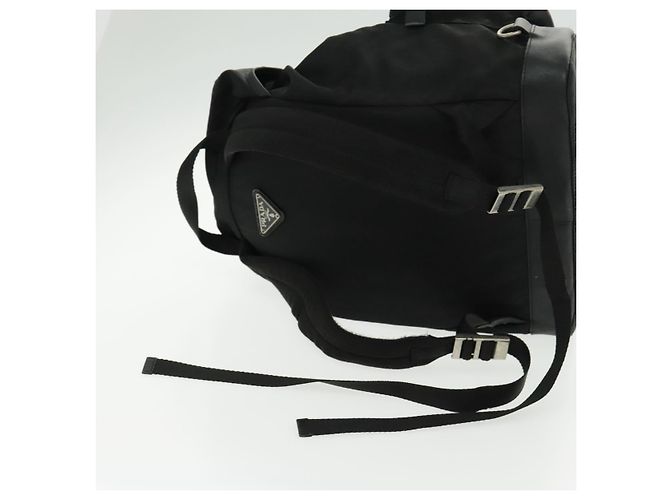 Prada Double Front Pocket Tessuto Medium Preto - vista 7