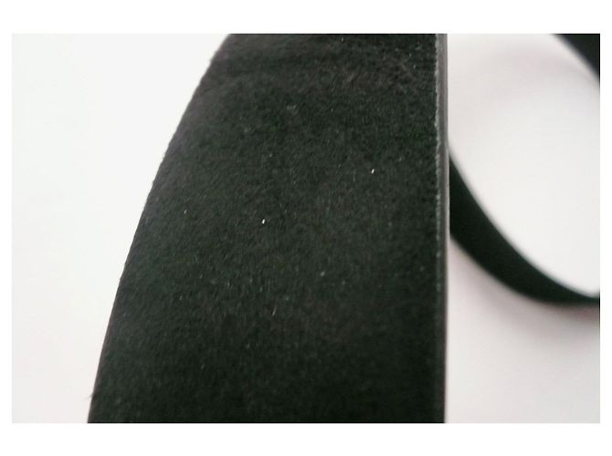 CHANEL Ceinture cuir Noir double C Cœur doré TBE - vue 6