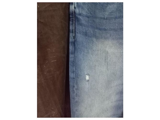 Autre Marque Jeans da uomo DOOA in denim blu con strappi - vista 2