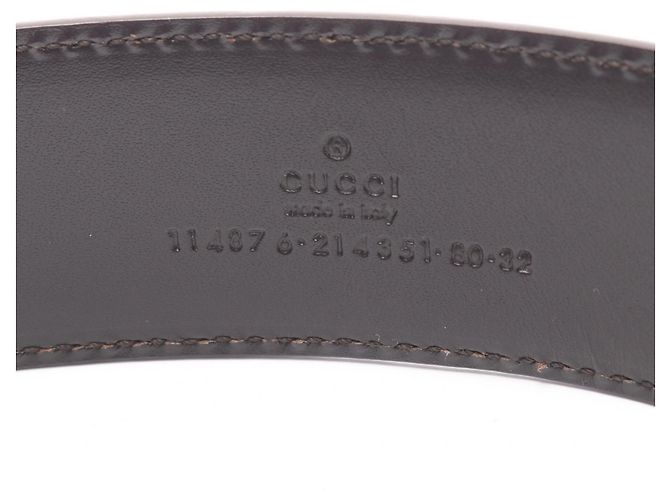 Gucci Guccissima Ledergürtel mit ineinandergreifendem G Bordeaux - Ansicht 4