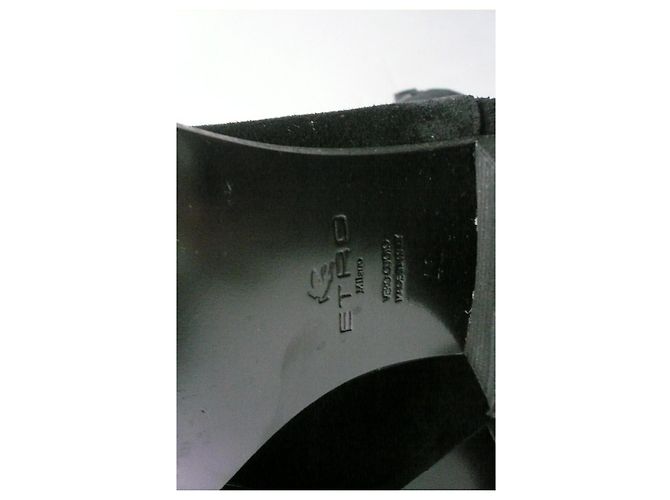 ETRO Botas de Vaquero Altas de Ante Negro T40 - vista 10