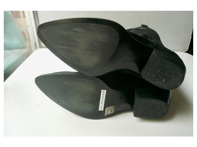 ETRO Botas de Vaquero Altas de Ante Negro T40 - vista 8