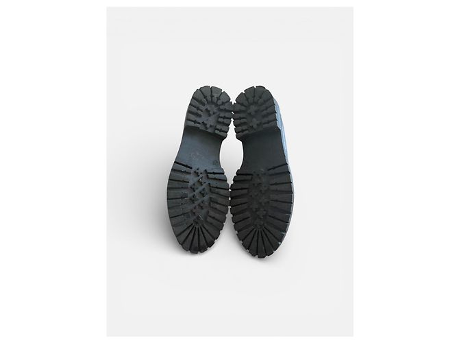 Minelli Schwarze Leder Mokassins mit Plattform – Chunky Stil – Größe 38 - Ansicht 6