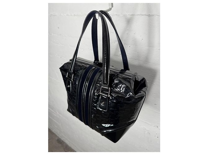 Borsa da dottore Guccissima in pelle verniciata di Gucci Blu - vista 11