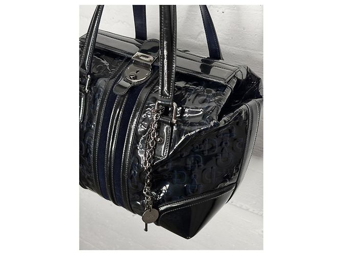 Borsa da dottore Guccissima in pelle verniciata di Gucci Blu - vista 5