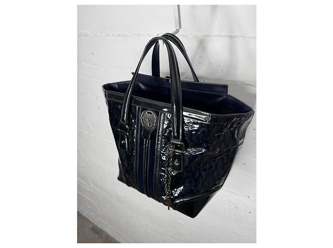 Borsa da dottore Guccissima in pelle verniciata di Gucci Blu - vista 9