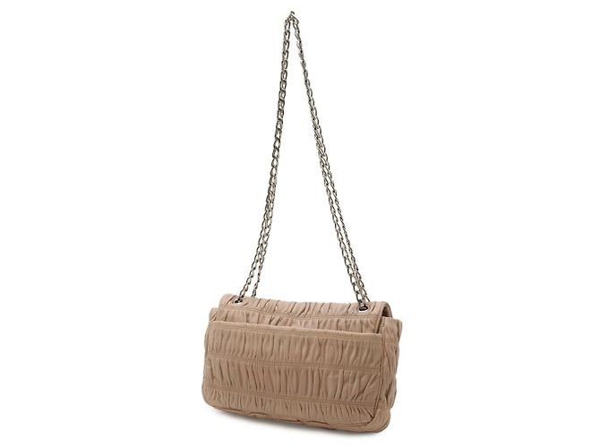 Borsa a Spalla Prada Nappa Gaufre Beige - vista 3