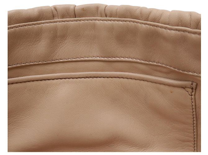 Borsa a Spalla Prada Nappa Gaufre Beige - vista 8