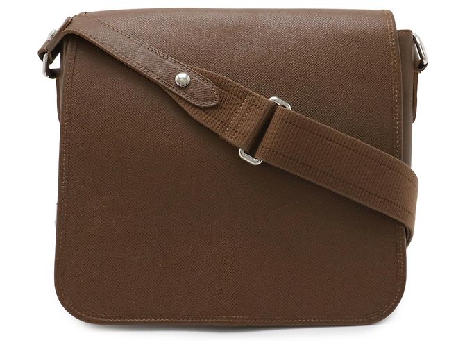 Borsa a Spalla Louis Vuitton Taiga Andrei Marrone - vista 2