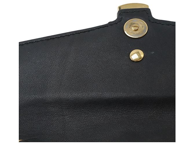 GUCCI Sylvie Web Line Mini Chain Shoulder Bag Black Red Green - view 10