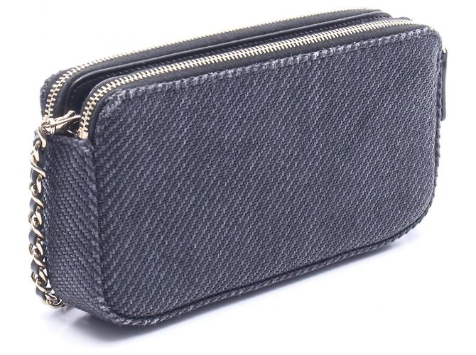 Borsa a mano Chanel Deauville blu navy - vista 2