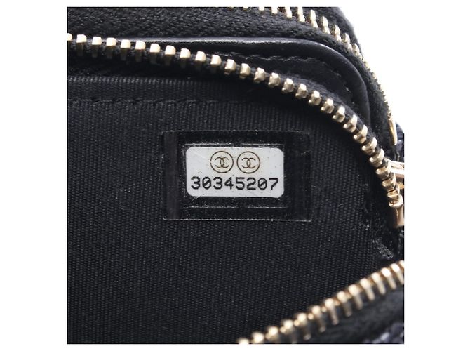Borsa a mano Chanel Deauville blu navy - vista 5