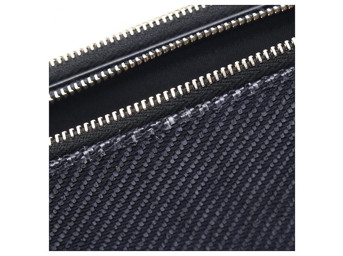 Borsa a mano Chanel Deauville blu navy - vista 7