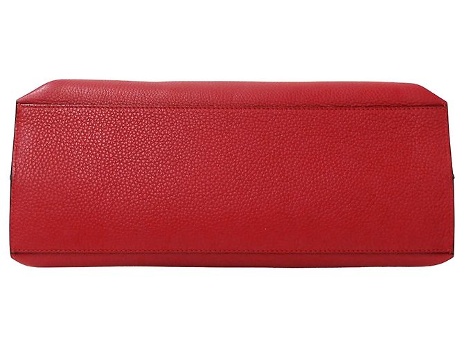 Borsa in pelle Gucci Bamboo Rosso - vista 3