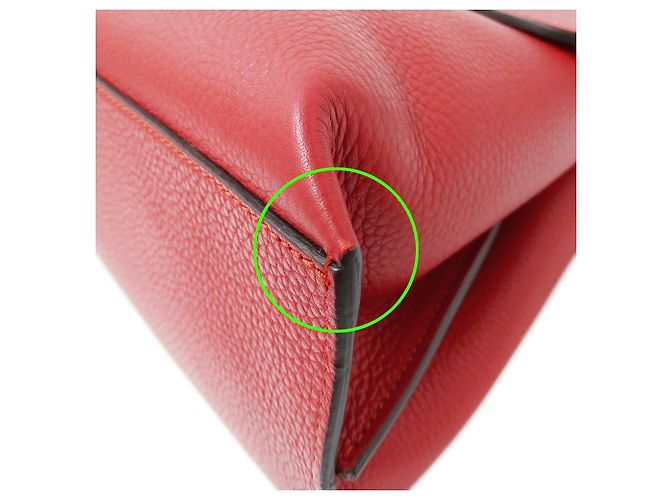 Borsa in pelle Gucci Bamboo Rosso - vista 9