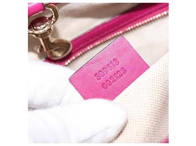 Borsa tote in tela Micro GG Gucci PVC Rosso Oro 309613 Auth mr2281 D'oro - vista 21