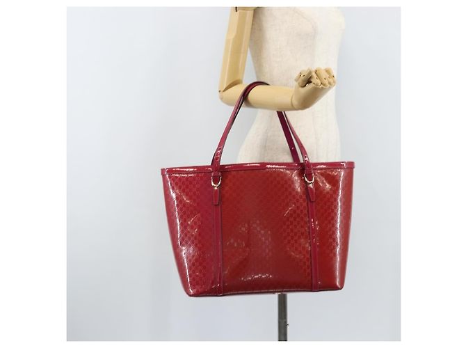 Borsa tote in tela Micro GG Gucci PVC Rosso Oro 309613 Auth mr2281 D'oro - vista 22