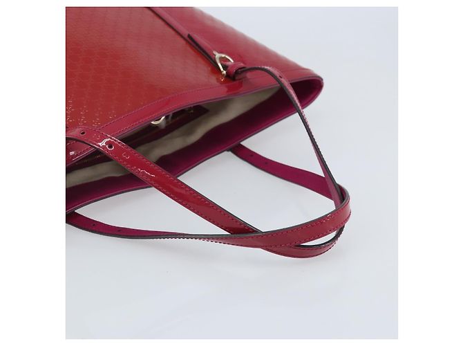 Borsa tote in tela Micro GG Gucci PVC Rosso Oro 309613 Auth mr2281 D'oro - vista 7
