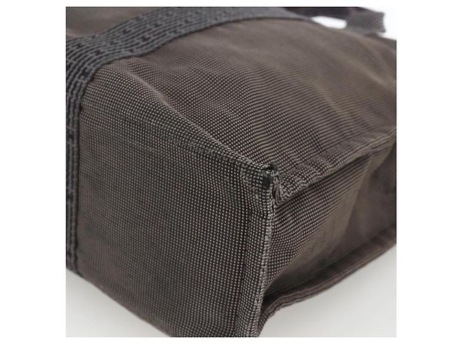Hermès HERMES Handtasche Her Line MM Canvas Grau Silber Auth BAZ866 Braun - Ansicht 10