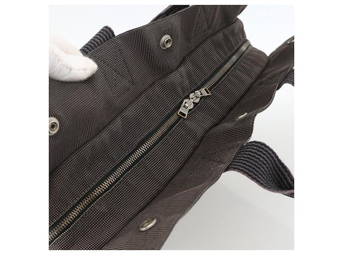 Hermès HERMES Handtasche Her Line MM Canvas Grau Silber Auth BAZ866 Braun - Ansicht 6