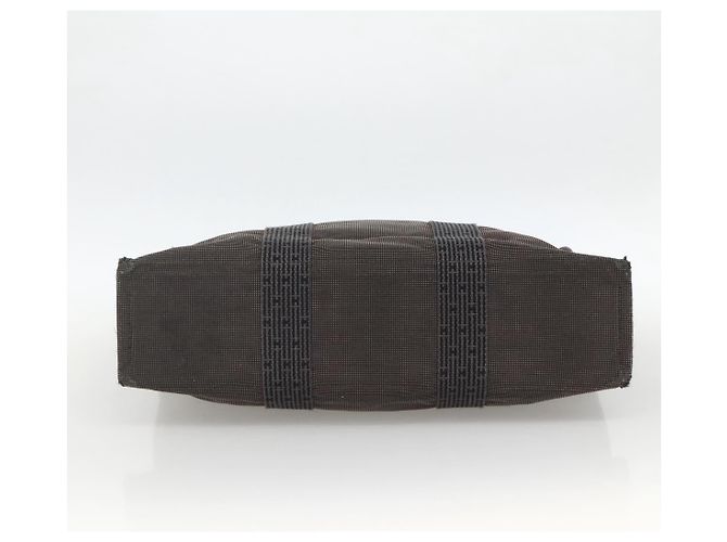 Hermès HERMES Handtasche Her Line MM Canvas Grau Silber Auth BAZ866 Braun - Ansicht 9