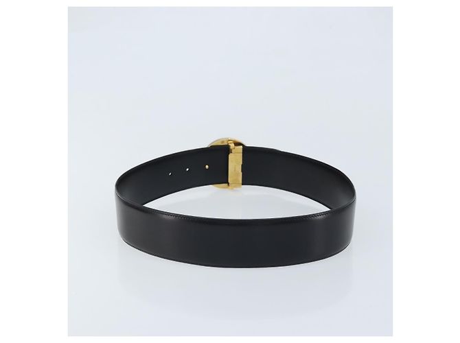 Cintura in pelle Cartier Trinity 34,3" Nero Oro Auth BAZ291 D'oro - vista 2