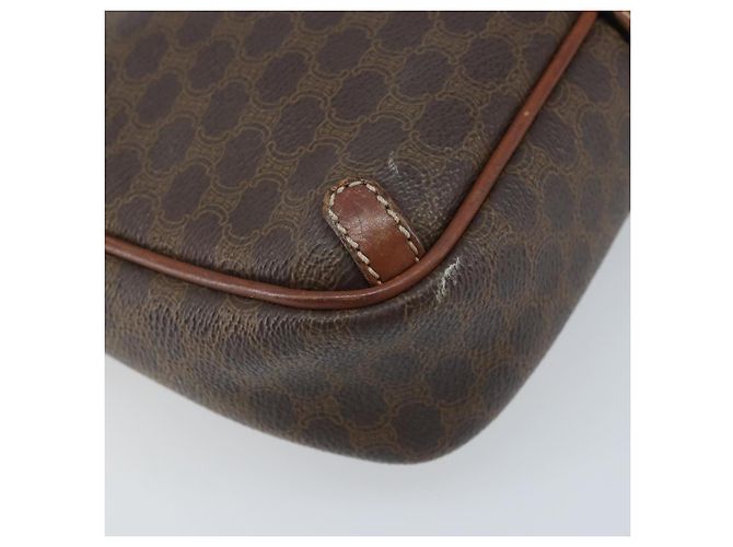 Céline Sac à épaule en toile Macadam CELINE en cuir PVC marron doré Auth 174572 - vue 11