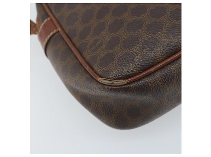 Céline Sac à épaule en toile Macadam CELINE en cuir PVC marron doré Auth 174572 - vue 13