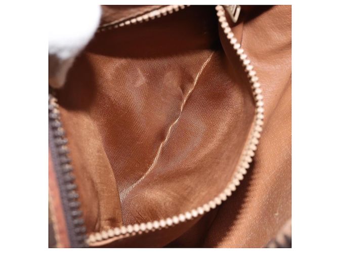 Céline Sac à épaule en toile Macadam CELINE en cuir PVC marron doré Auth 174572 - vue 21