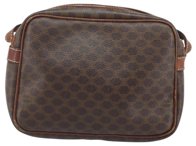 Céline Sac à épaule en toile Macadam CELINE en cuir PVC marron doré Auth 174572 - vue 3