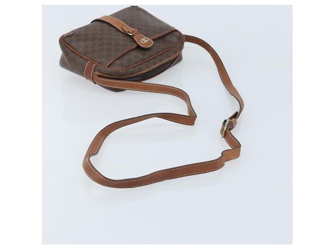 Céline Sac à épaule en toile Macadam CELINE en cuir PVC marron doré Auth 174572 - vue 7