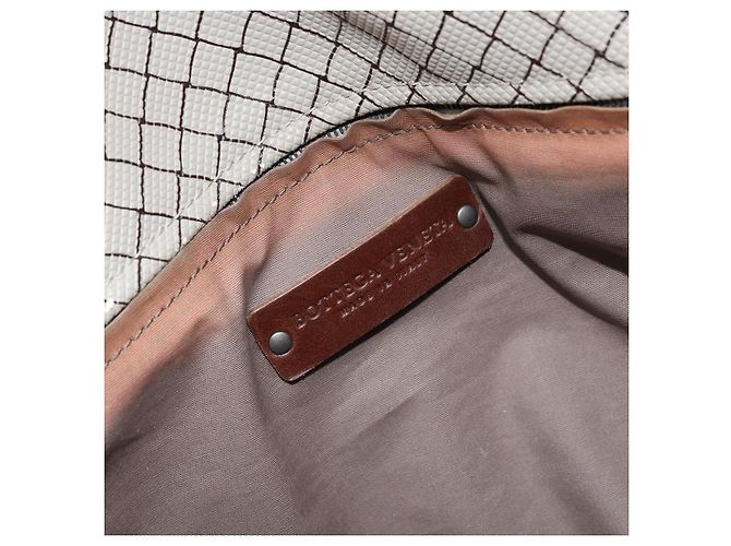 Bottega Veneta Tote Bag aus PVC-Canvas Grau Auth BA11786 Braun - Ansicht 15