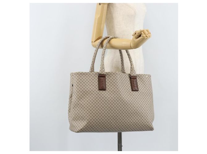Bottega Veneta Tote Bag aus PVC-Canvas Grau Auth BA11786 Braun - Ansicht 22