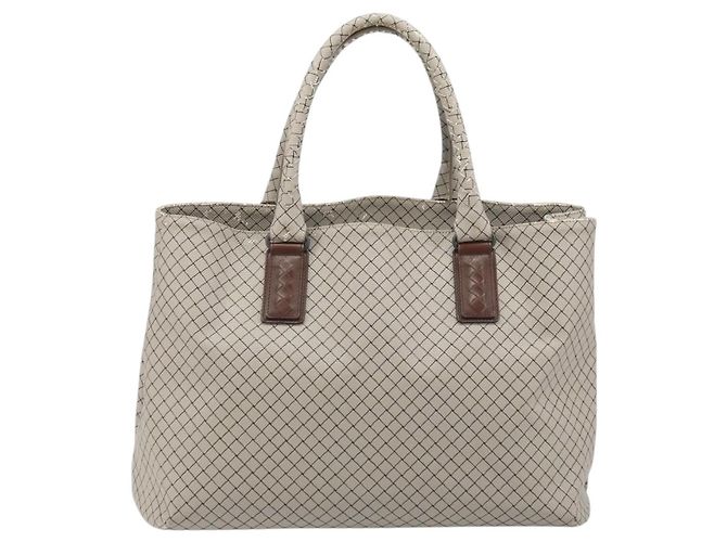 Bottega Veneta Tote Bag aus PVC-Canvas Grau Auth BA11786 Braun - Ansicht 3