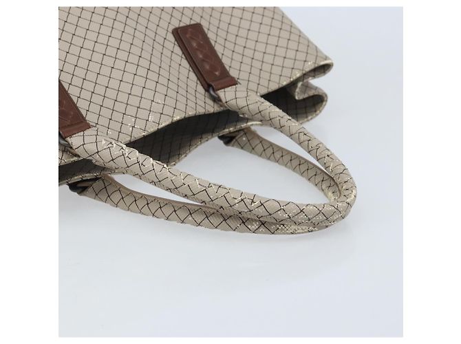 Bottega Veneta Tote Bag aus PVC-Canvas Grau Auth BA11786 Braun - Ansicht 7
